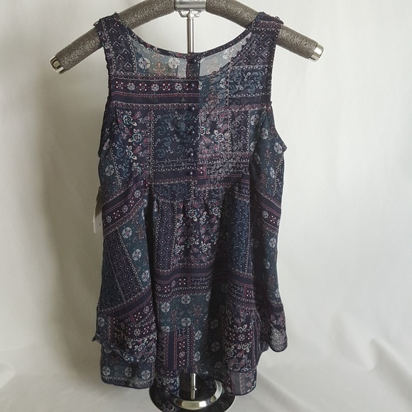 Altar'd State Sleeveless shirt knit Paisley Sz S - Picture 4 of 6